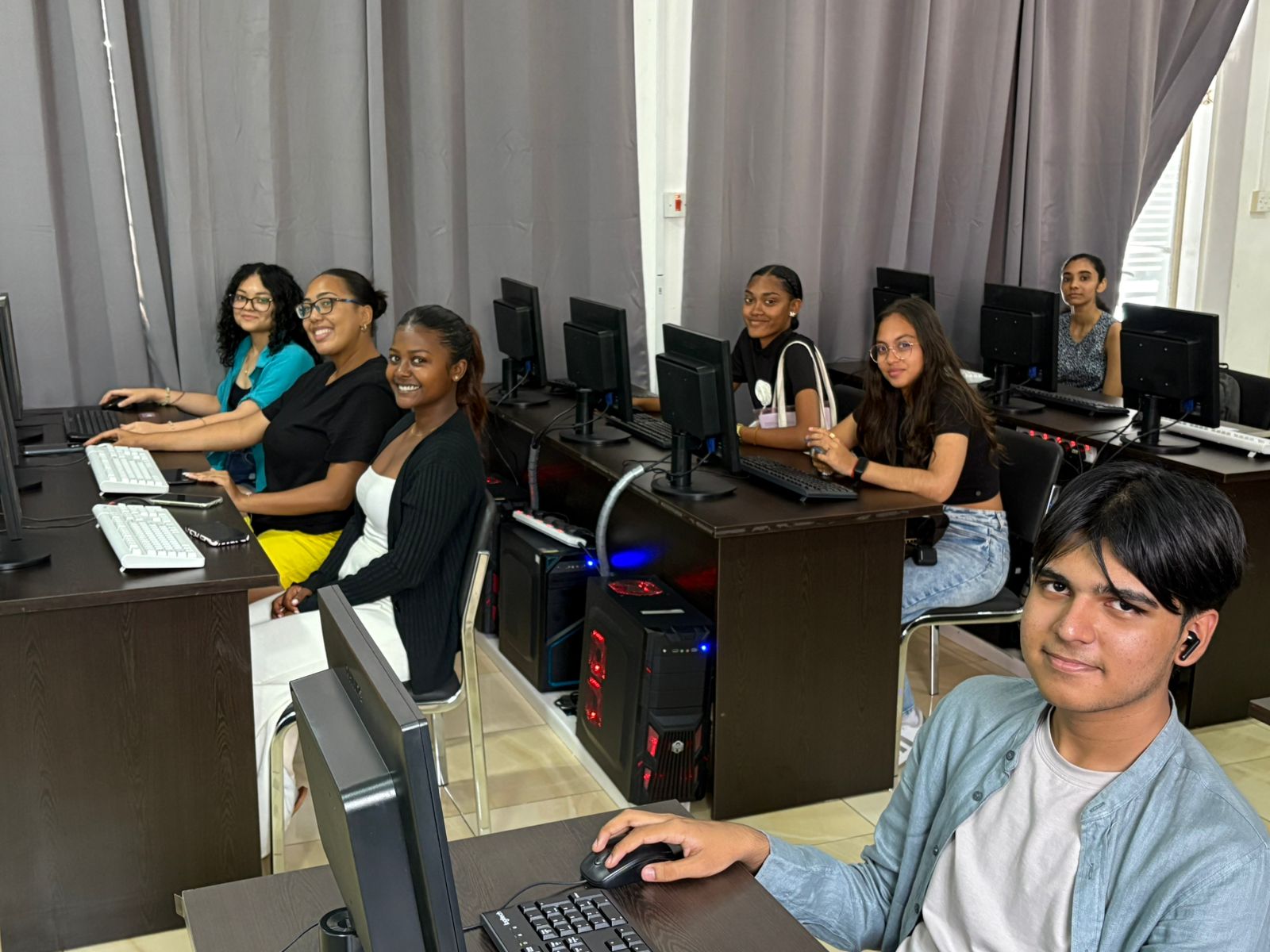 Students in computer lab